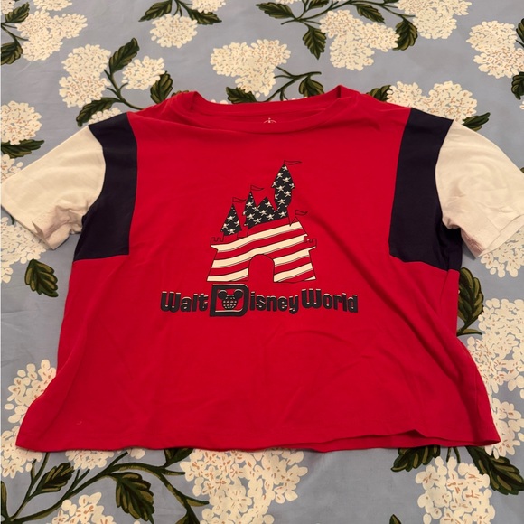Disney World Patriotic Crop Top - Picture 1 of 2